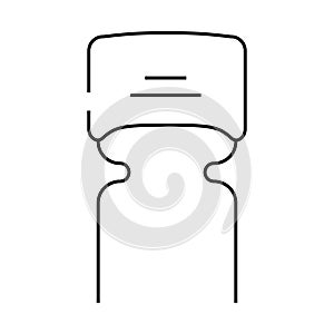 ceramic capacitor electronic component line icon vector illustration