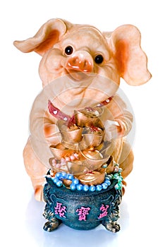 Ceramic chinese new year pig gift