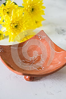 Ceramic decorative plate. Handmade decor for home