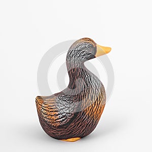 Ceramic duck with short neck stay and look away