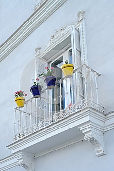 Ceramic flowerpots photo