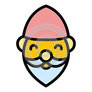 Ceramic gnome icon vector flat