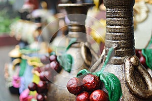 Ceramic handycrafts in the shops along the main road of San Juan Oriente in the highlands between Granada and Masaya, Nicara