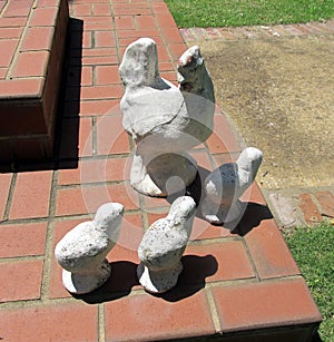 Ceramic hen with chicks