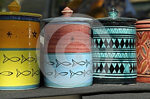 Ceramic Jars, Cours Mirabeau Market, Aix-en-Provence, Provence-Alpes-CÃ´te d`Azur