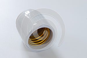 Ceramic lamp holder isolated on white background