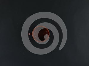 ceramic mug isolated on black background