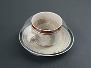 ceramic mug isolated on black background