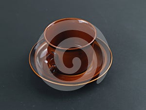 ceramic mug isolated on black background