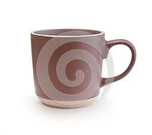 Ceramic mug isolated on white