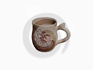 Ceramic mug isolated on a white background