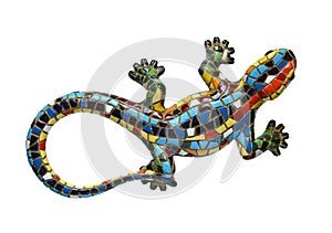 Ceramic multicolored lizard