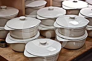 Ceramic Pans on a Table