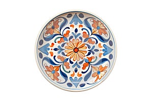 Ceramic Plate With Handpainted Mediterraneaninspired Patterns In Vibrant Hues