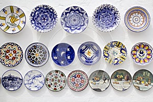 Ceramic plates crafts Mediterranean Ibiza