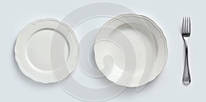 Ceramic plates & cutlery