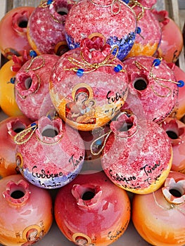 Ceramic Pomegranate Souvenirs, Tinos