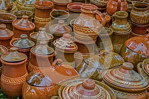 Ceramic pots, traditional from Sibiu, Transylvania area