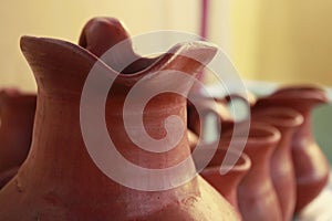Ceramic pottery vase containing Chicha de Jora