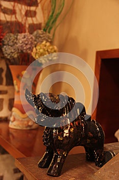 A ceramic Pucara Bull statue photo