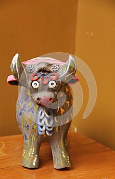 A ceramic Pucara Bull statues photo