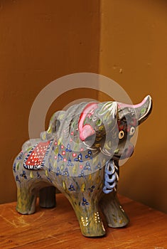 A ceramic Pucara Bull statues photo