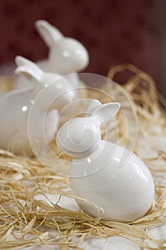Ceramic rabbits