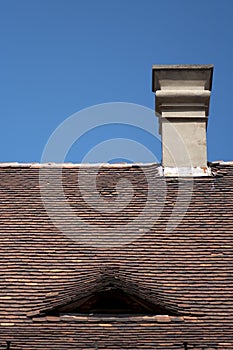 Ceramic roof tiles in Budapest, Hungary