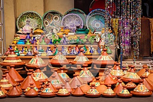 Ceramic souvenirs. Marrakesh . Morocco