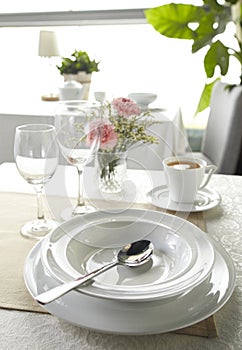 Ceramic tableware and Soupspoon photo