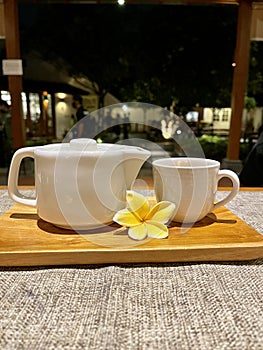 Ceramic tea pot and mug