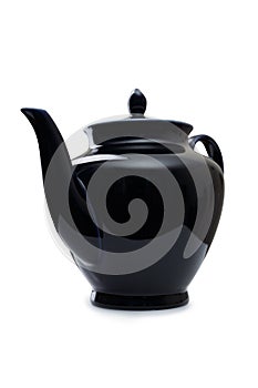 Ceramic teapot. white background