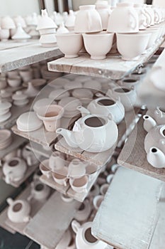 Ceramic teapots and cups. Vietnam