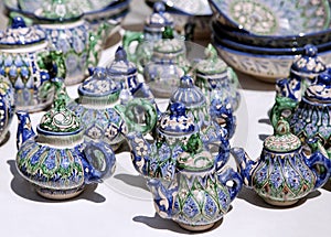 Ceramic teapots, Uzbekistan