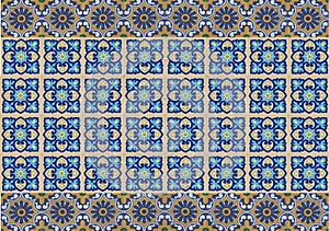 Ceramic tile background from Portugal with beautiful patterns.