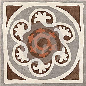 Ceramic tile decor gray