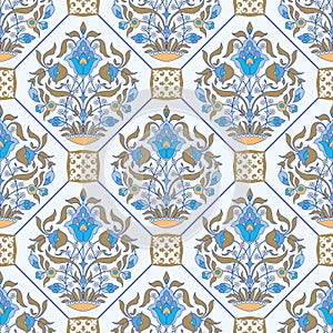 Ceramic tile floral pattern