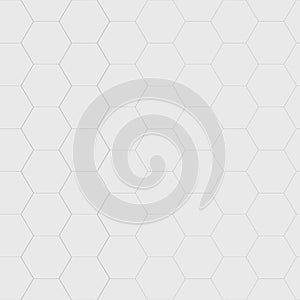 Ceramic tile hexagonal wall or floor decoration, white marble mosaic brick seamless pattern for background.