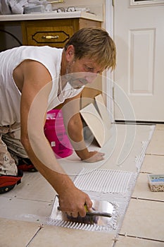Ceramic tile installer