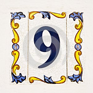 Ceramic tile, number 9