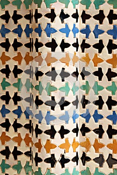 Ceramic tile works at Nasrid Palaces in Granada photo