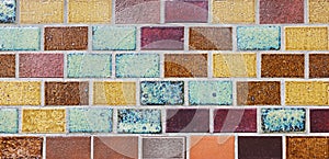 Ceramic tiles colorful wall background