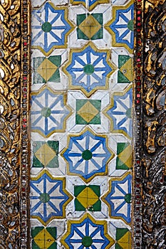 Ceramic tiles of different colors with different patterns