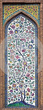 Ceramic tiles mural from Shiraz, Iran