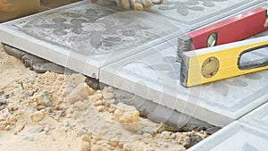 Ceramic tiles and tools for tiler ceramic tiles installation