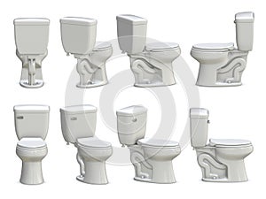 Ceramic Toilet Wc Set