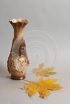 Ceramic vase with a sample