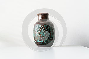 ceramic vase on a white background photo