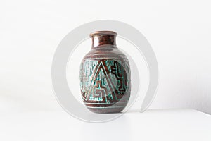 ceramic vase on a white background photo