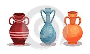 Ceramic Vessels and Containers for Interior and Kitchen Use Vector Set
